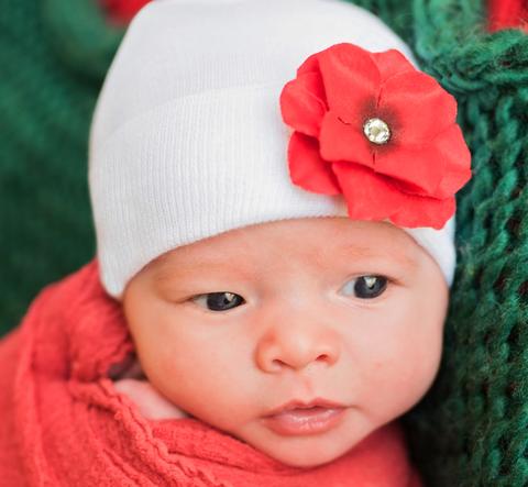 ilybean Christmas ilybean Hydrangea Flower Hat Newborn Girls
