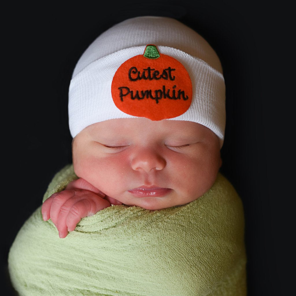 ilybean Cutest Pumpkin Newborn Hospital Hat