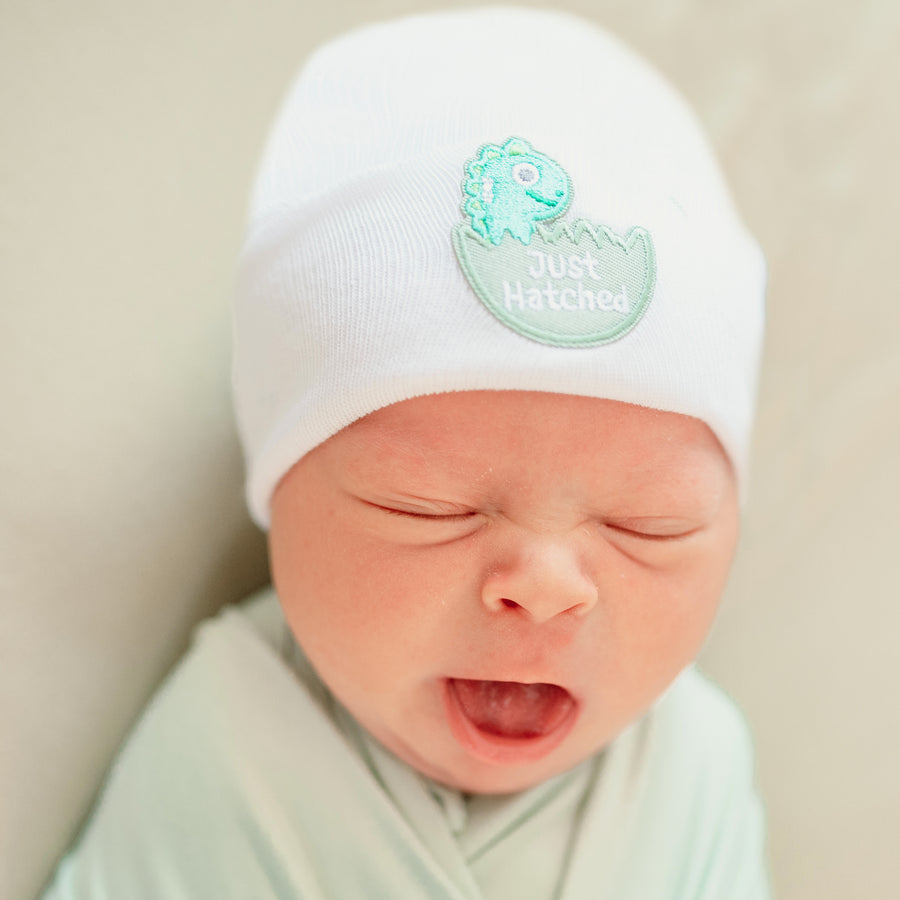 ilybean JUST HATCHED White Newborn Hospital Hat