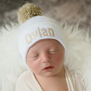 Plain white newborn hats fashion