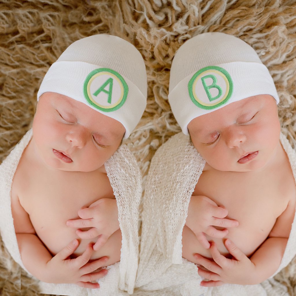 Twins A And B Hat - Newborn Hospital A And B Hat For Twins - Gender Neutral Hat For Newborns